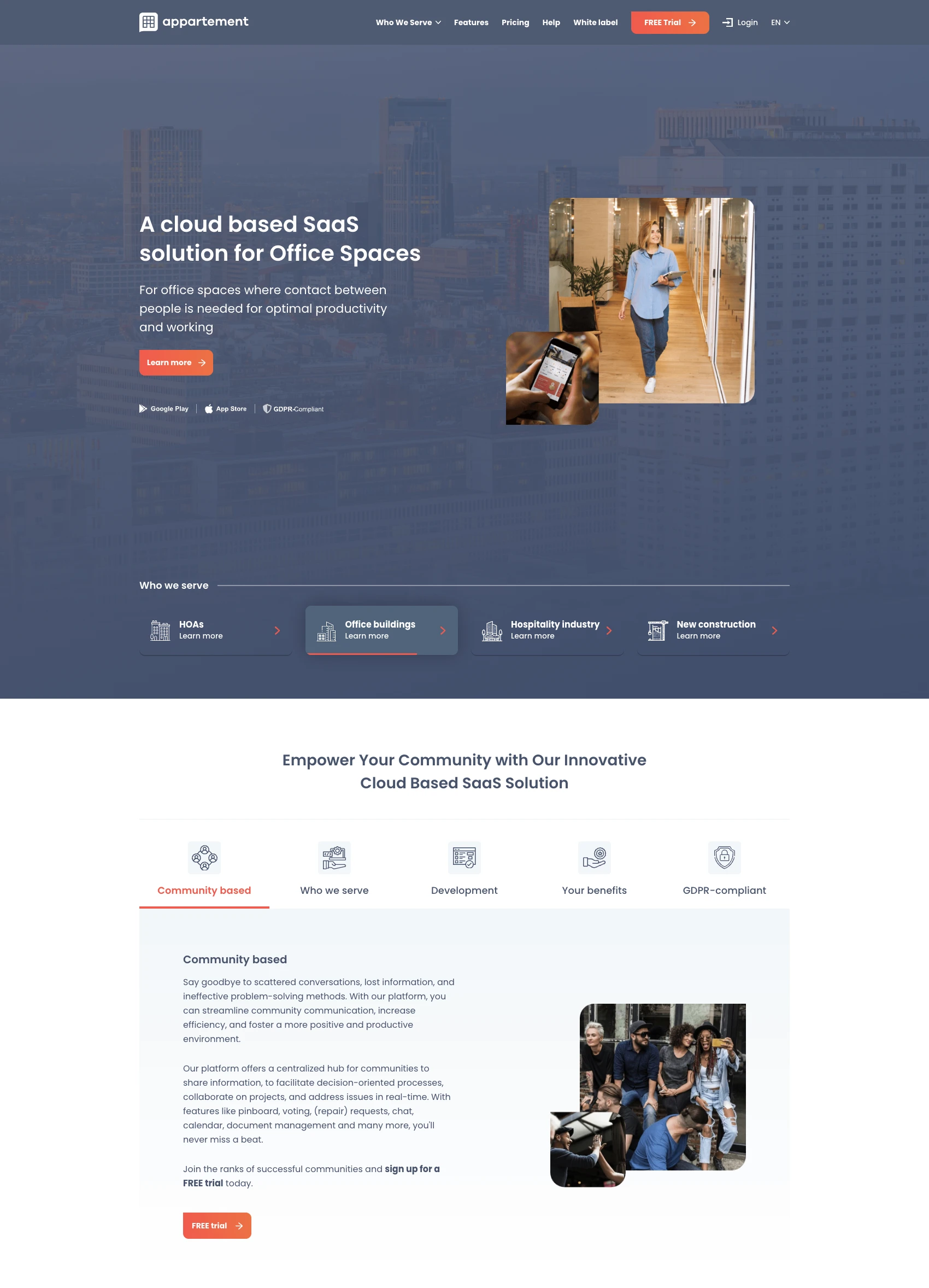 App-artement homepage