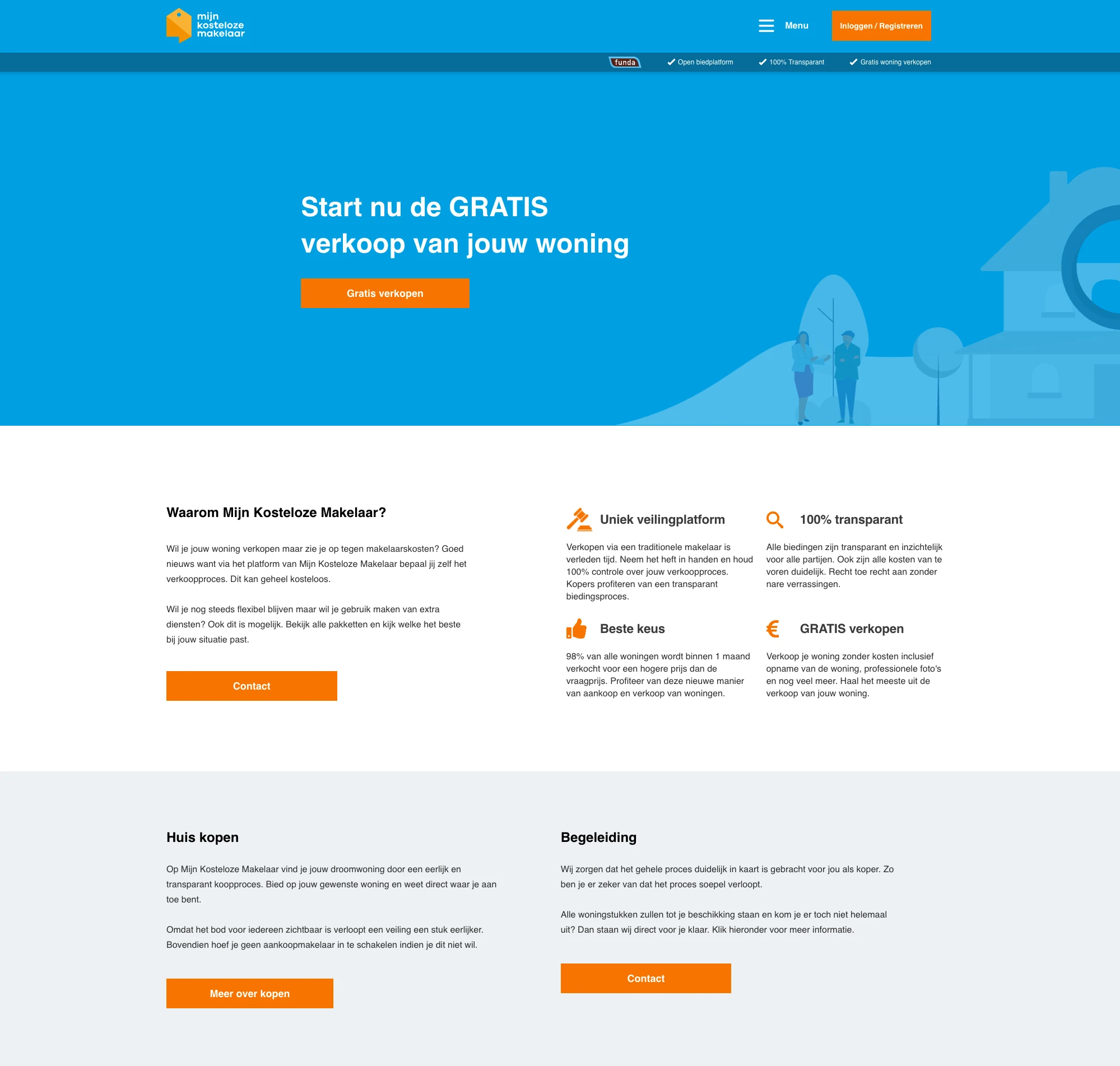 Mijn Kosteloze Makelaar homepage