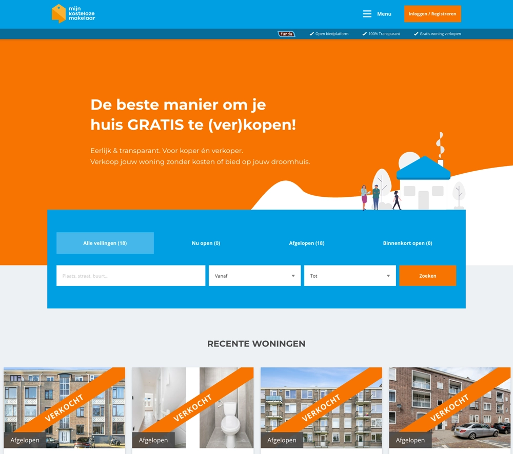 Mijn Kosteloze Makelaar website